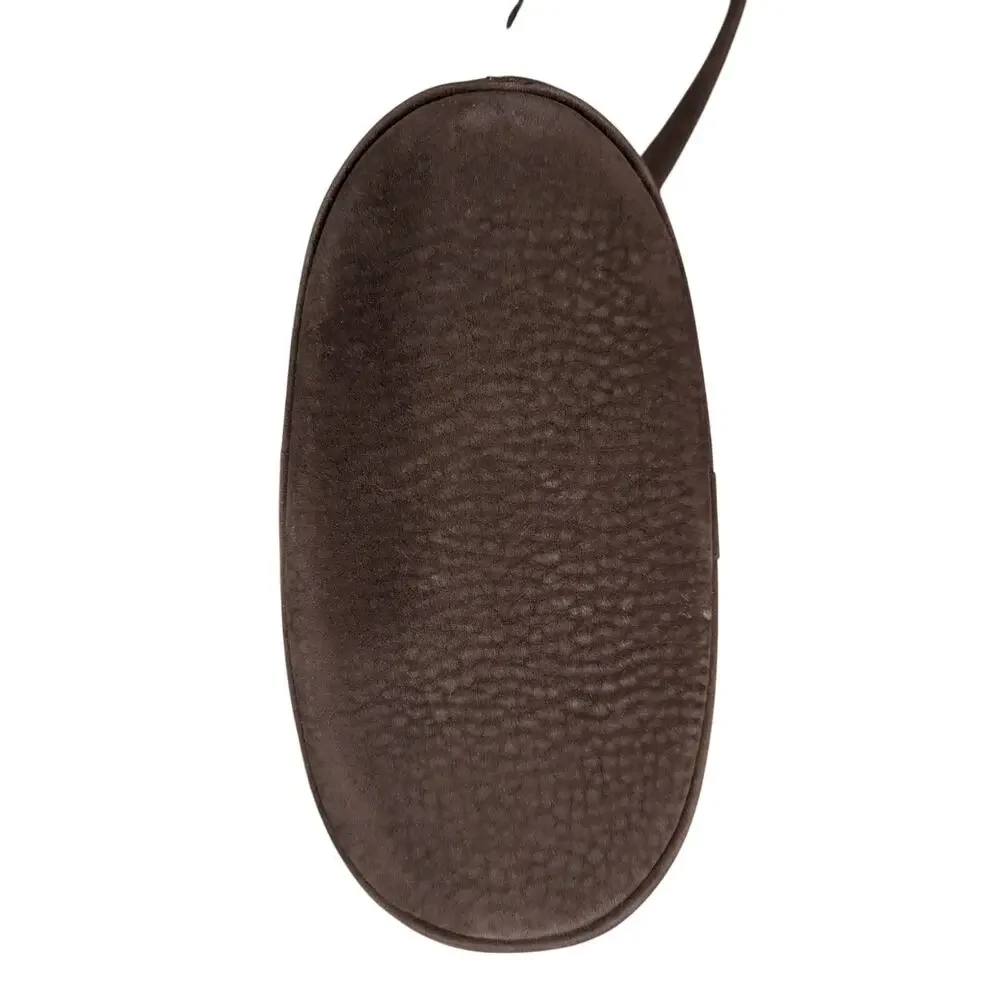 COACH COLLECTOR! ESPRESSO BROWN GENUINE PEBBLED NUBUCK LEATHER BUCKET BAG PURSE!